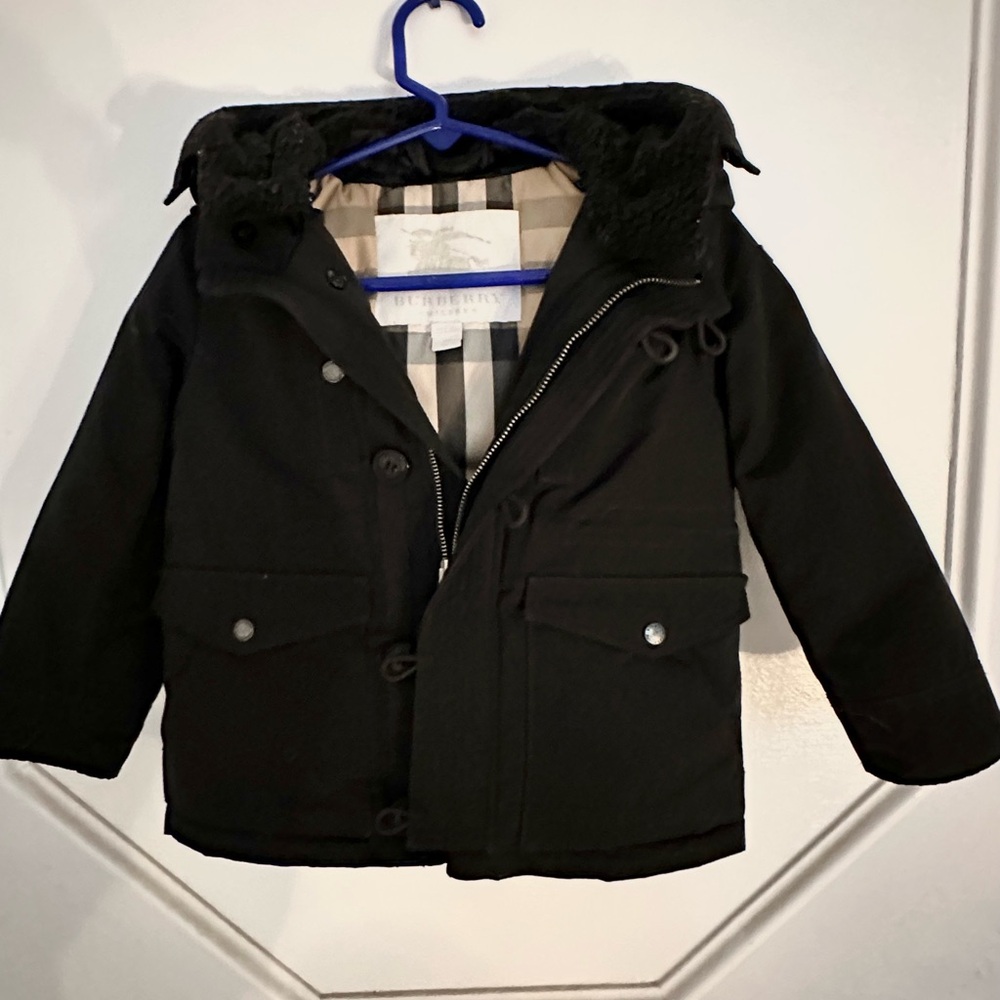So cute Burberry boy or girl parka goose down coat jacket 18m/24m NWOT